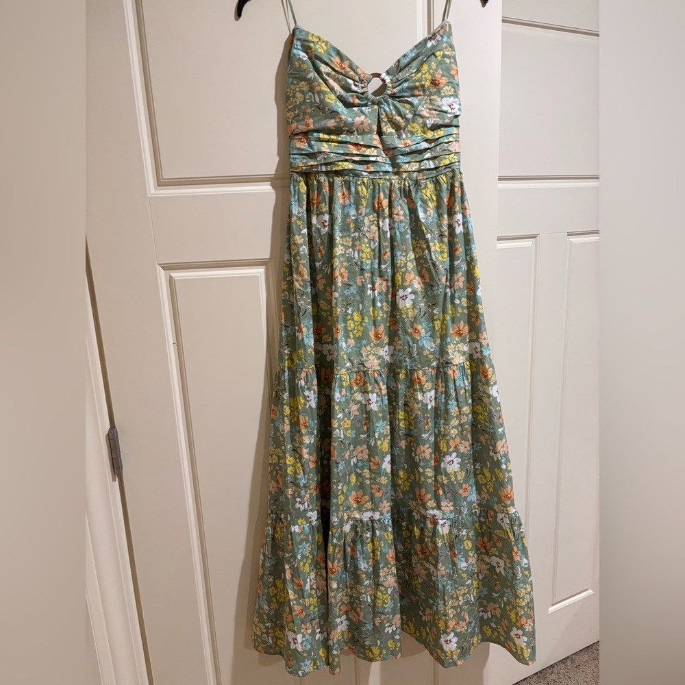 VICI Floral Green Maxi Dress
